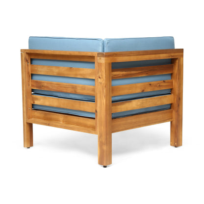 Ensemble de canapés d'extérieur Oana 9 pièces en bois d'acacia avec table basse par Christopher Knight Home