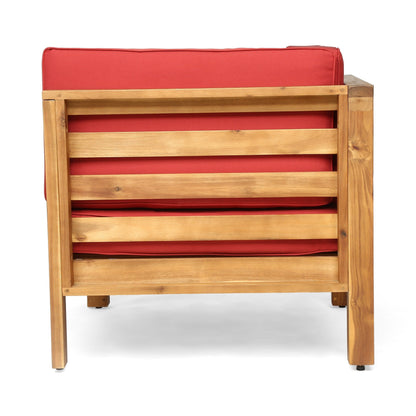 Ensemble de canapés d'extérieur Oana 9 pièces en bois d'acacia avec table basse par Christopher Knight Home