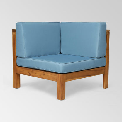 Ensemble de canapés d'extérieur Oana 9 pièces en bois d'acacia avec table basse par Christopher Knight Home