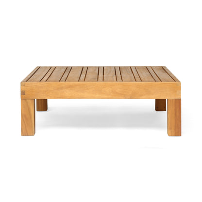 Ensemble de canapés d'extérieur Oana 9 pièces en bois d'acacia avec table basse par Christopher Knight Home