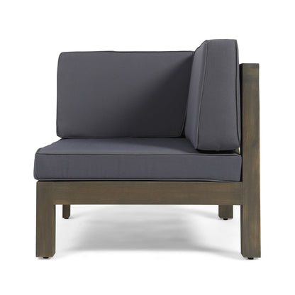 Ensemble de canapés d'extérieur Oana 9 pièces en bois d'acacia avec table basse par Christopher Knight Home