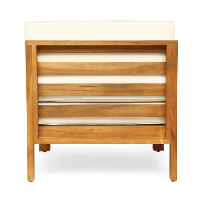 Ensemble de canapés d'extérieur Oana 9 pièces en bois d'acacia avec table basse par Christopher Knight Home