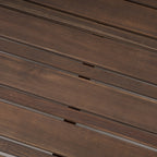 Ensemble causeuse et table basse d'extérieur en bois d'acacia Oana avec accoudoir gauche et coussin par Christopher Knight Home