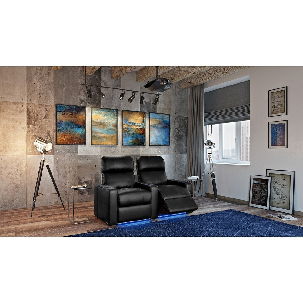 Ensemble de sièges de cinéma maison en cuir Octane Turbo XL700 (rangée de 2)