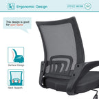 Chaise de bureau en maille avec accoudoirs