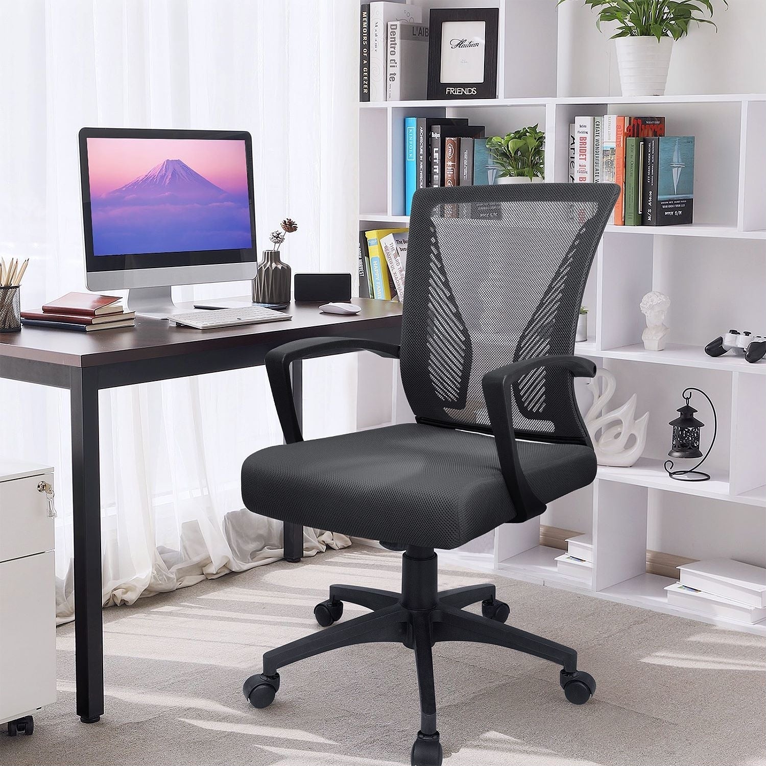 Chaise de bureau ergonomique Homall en maille avec support lombaire