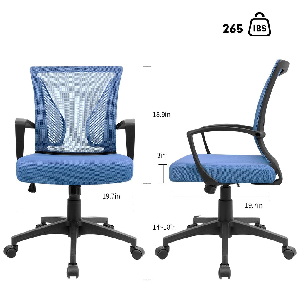 Chaise de bureau ergonomique Homall en maille avec support lombaire