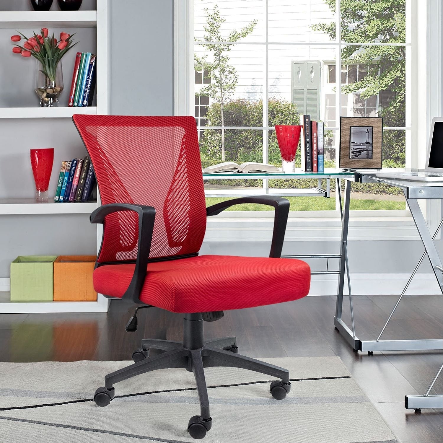 Chaise de bureau ergonomique Homall en maille avec support lombaire