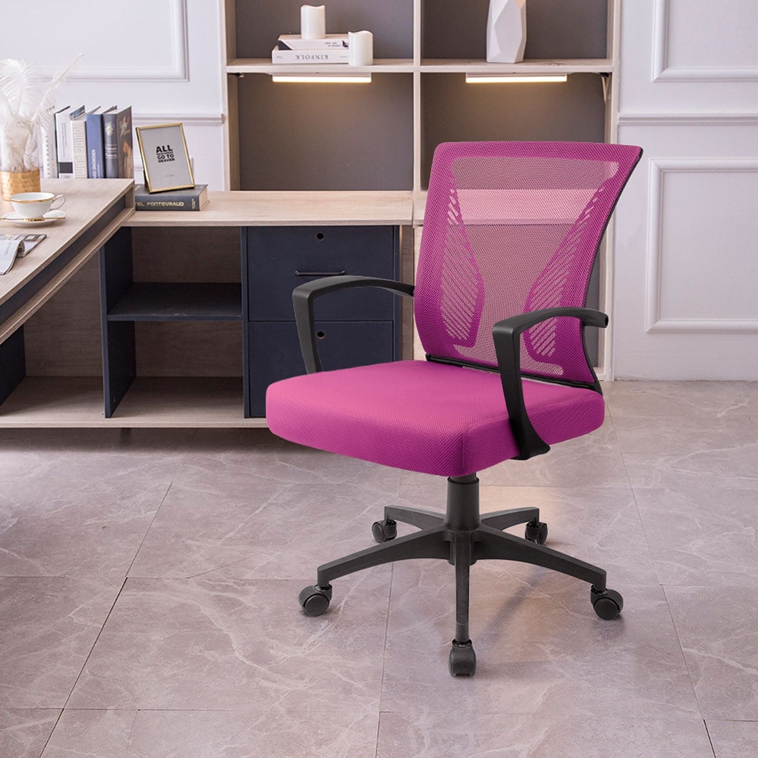 Chaise de bureau ergonomique Homall en maille avec support lombaire