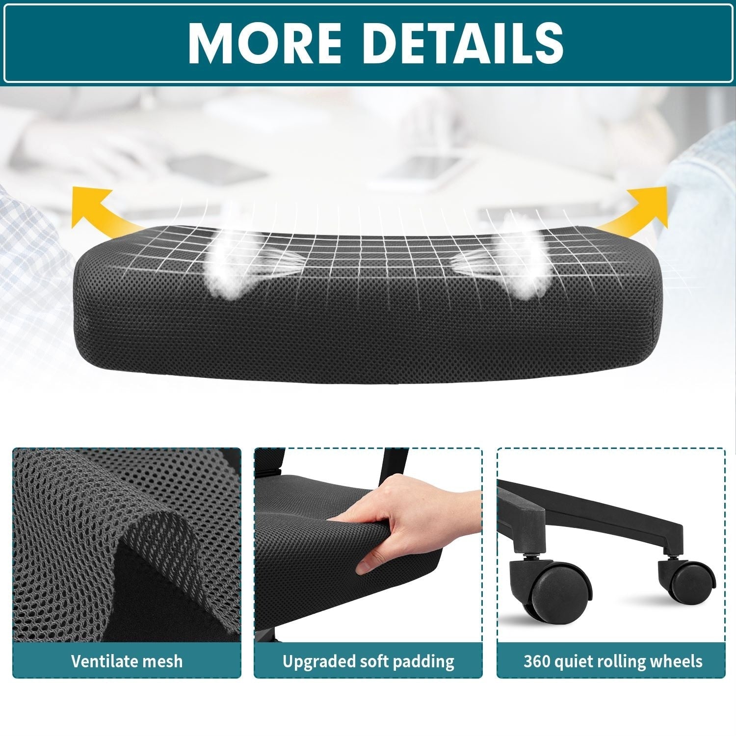 Chaise de bureau ergonomique Homall en maille avec support lombaire