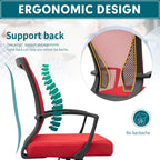 Chaise de bureau ergonomique Homall en maille avec support lombaire