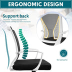 Chaise de bureau ergonomique Homall en maille avec support lombaire