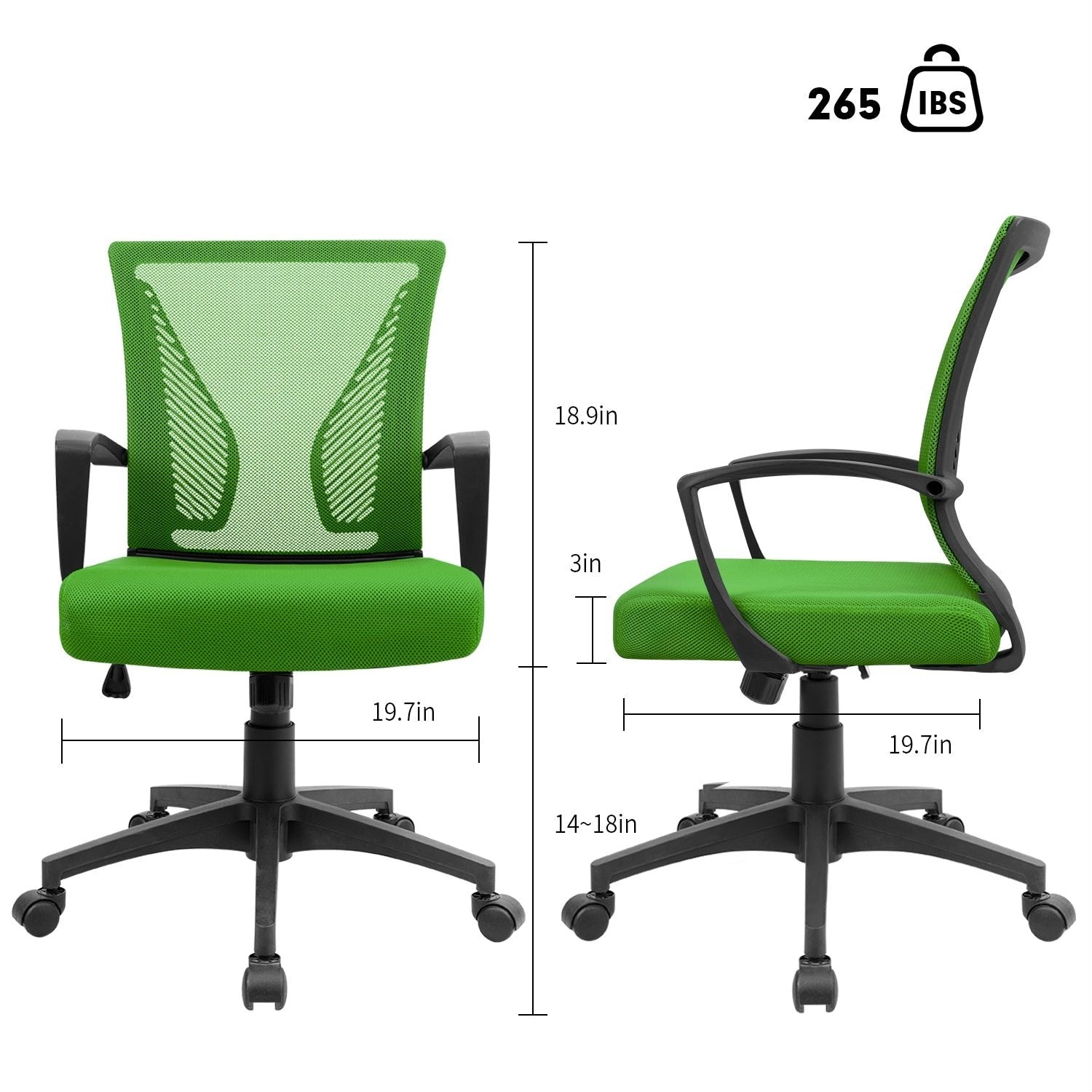 Chaise de bureau ergonomique Homall en maille avec support lombaire