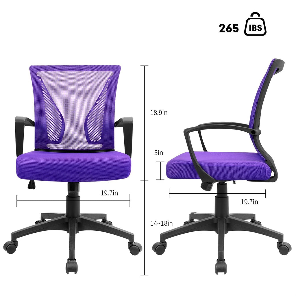 Chaise de bureau ergonomique Homall en maille avec support lombaire