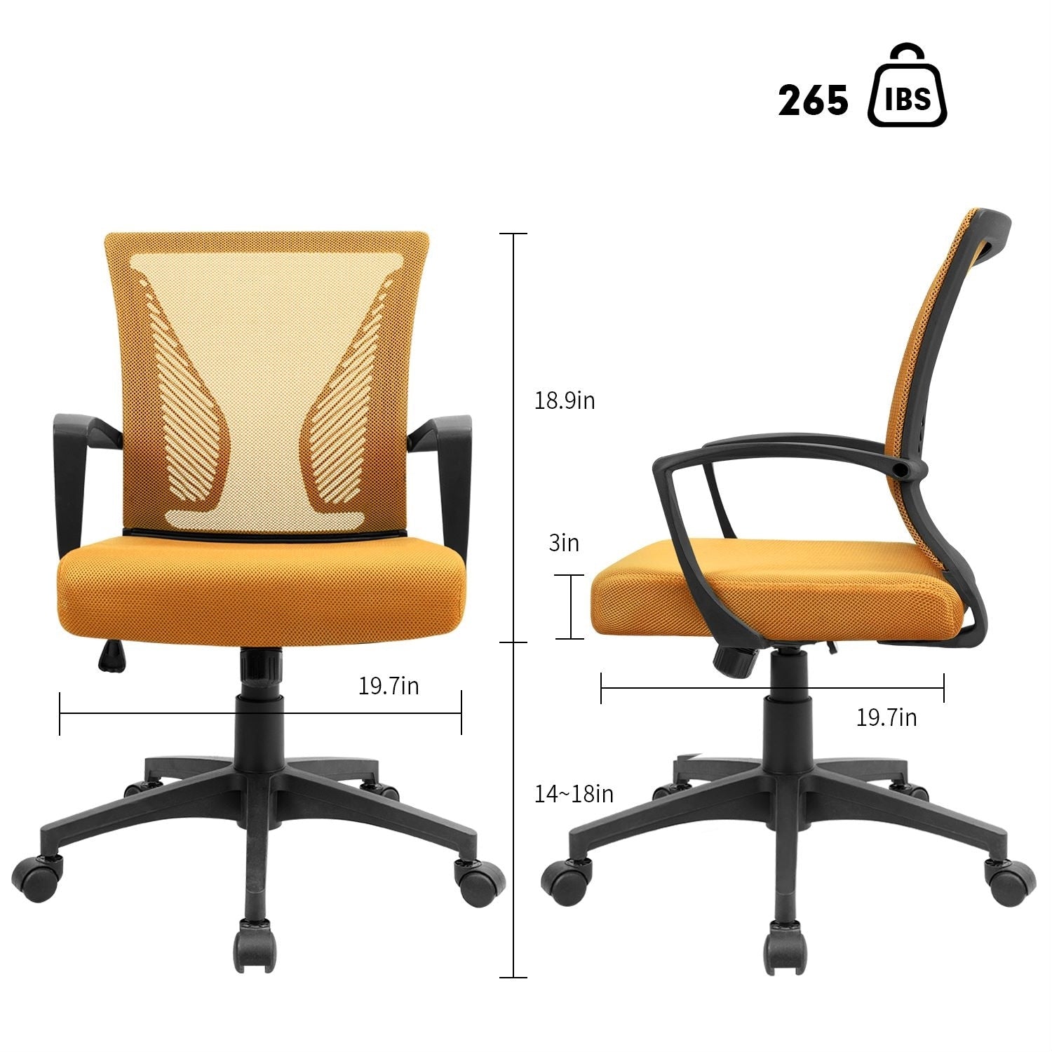 Chaise de bureau ergonomique Homall en maille avec support lombaire