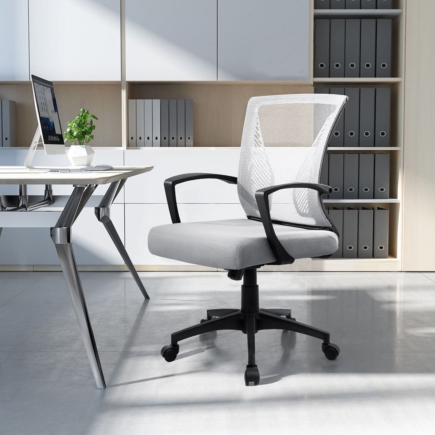 Chaise de bureau ergonomique Homall en maille avec support lombaire