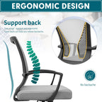 Chaise de bureau ergonomique Homall en maille avec support lombaire