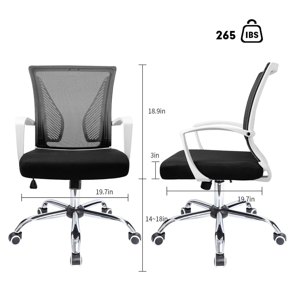 Chaise de bureau ergonomique Homall en maille avec support lombaire
