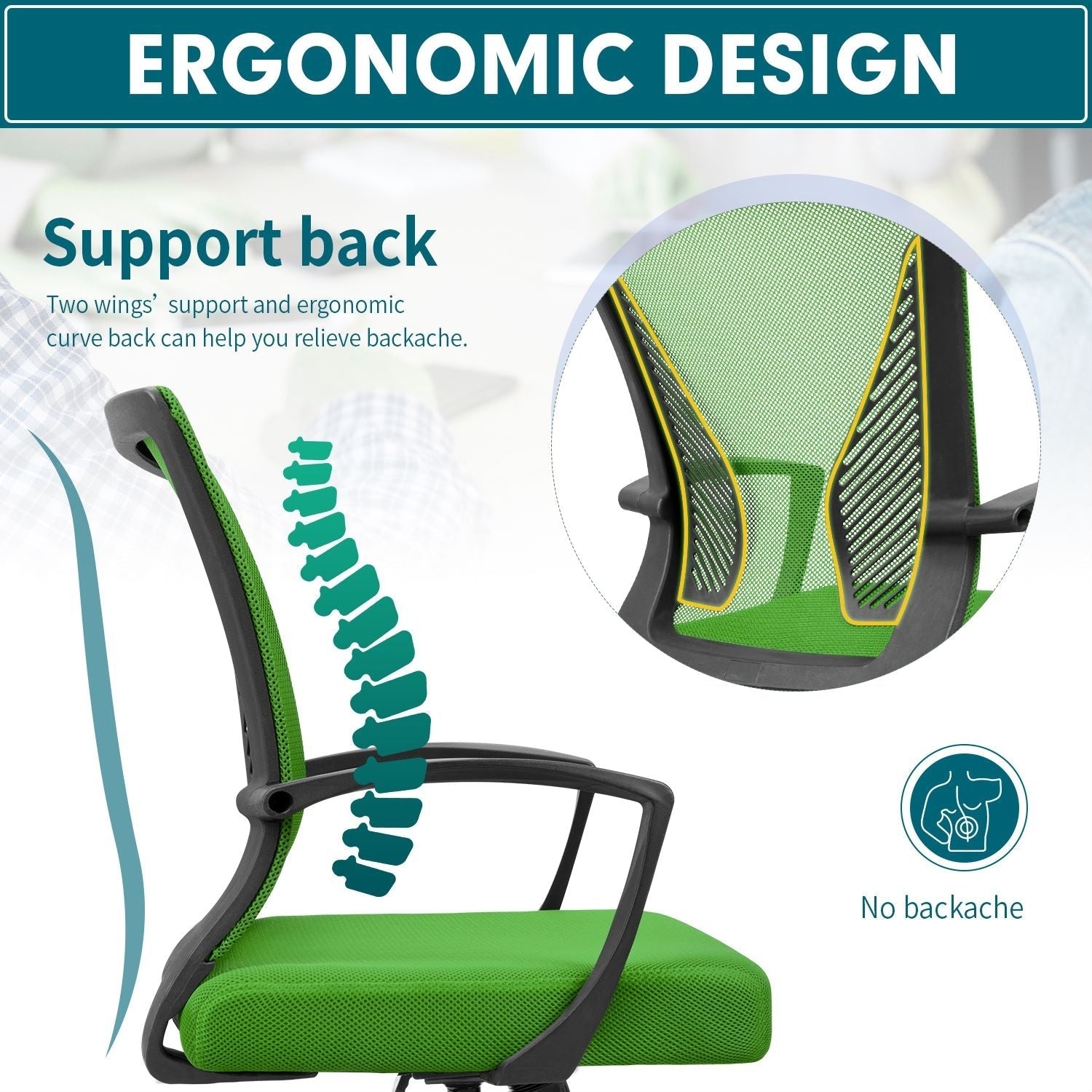 Chaise de bureau ergonomique Homall en maille avec support lombaire