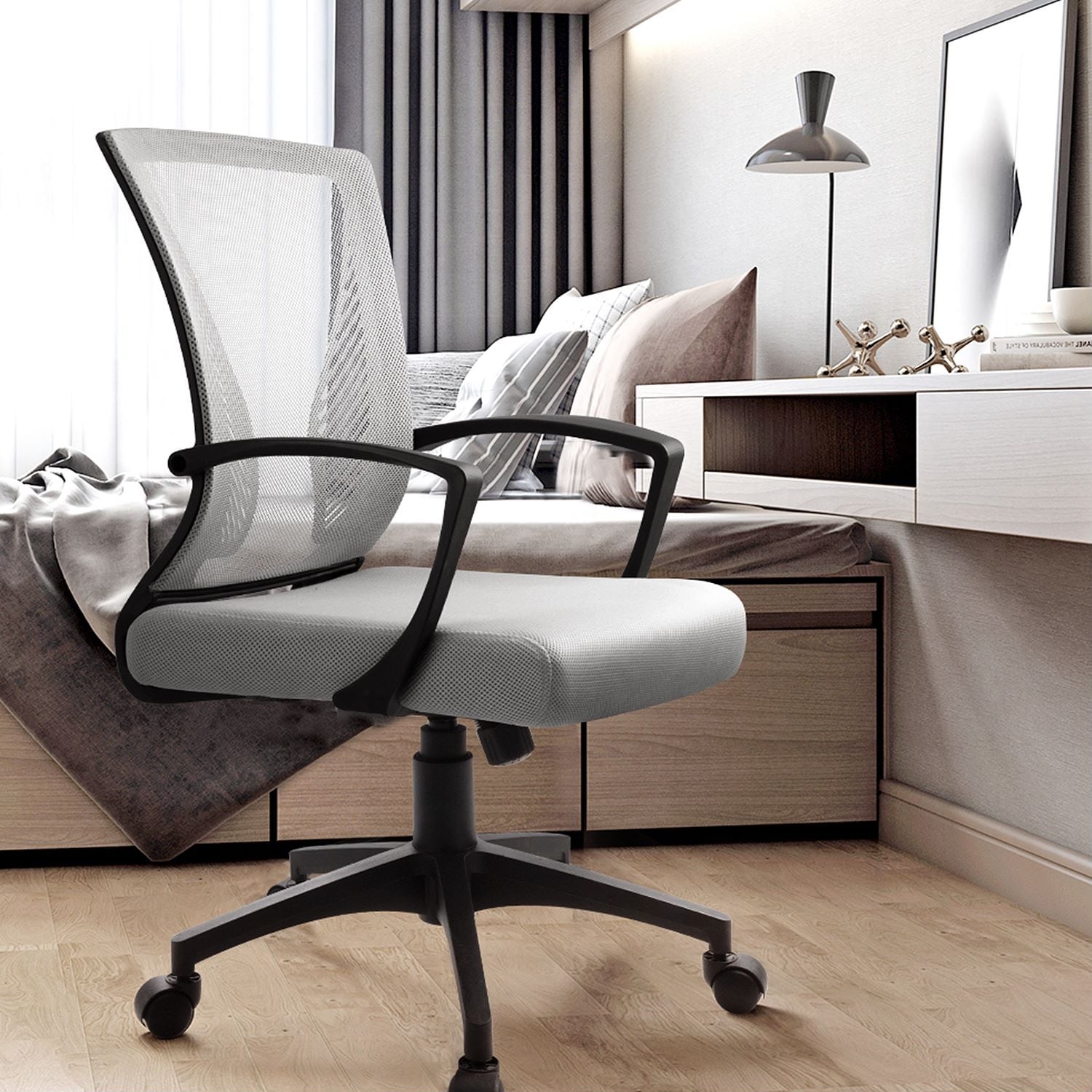 Chaise de bureau ergonomique Homall en maille avec support lombaire