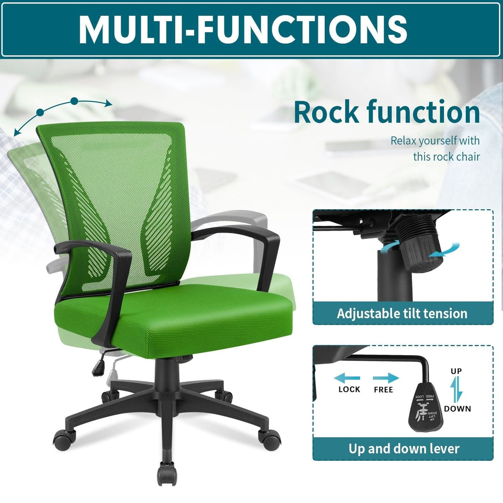 Chaise de bureau ergonomique Homall en maille avec support lombaire