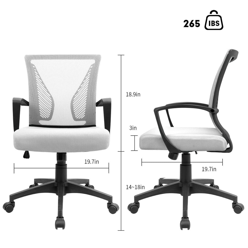 Chaise de bureau ergonomique Homall en maille avec support lombaire