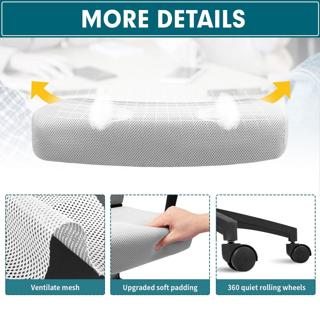 Chaise de bureau ergonomique Homall en maille avec support lombaire