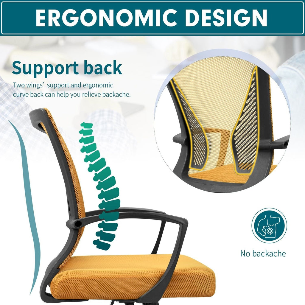 Chaise de bureau ergonomique Homall en maille avec support lombaire