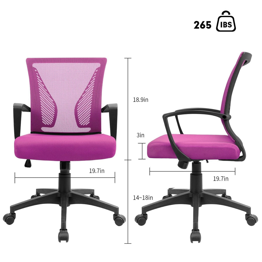 Chaise de bureau ergonomique Homall en maille avec support lombaire