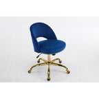 Chaise de bureau pivotante en velours, jolie chaise de bureau moderne en tissu avec roulettes