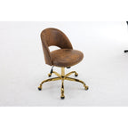 Chaise de bureau pivotante en velours, jolie chaise de bureau moderne en tissu avec roulettes