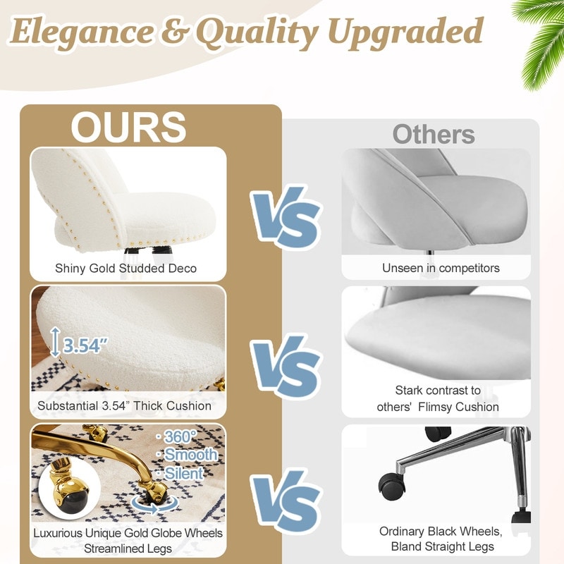 Chaise de bureau pivotante en velours, jolie chaise de bureau moderne en tissu avec roulettes