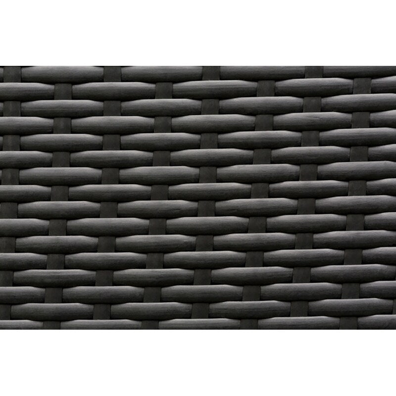 Ensemble de patio extérieur Ohana 8 pièces en osier noir avec coussins - Sans assemblage