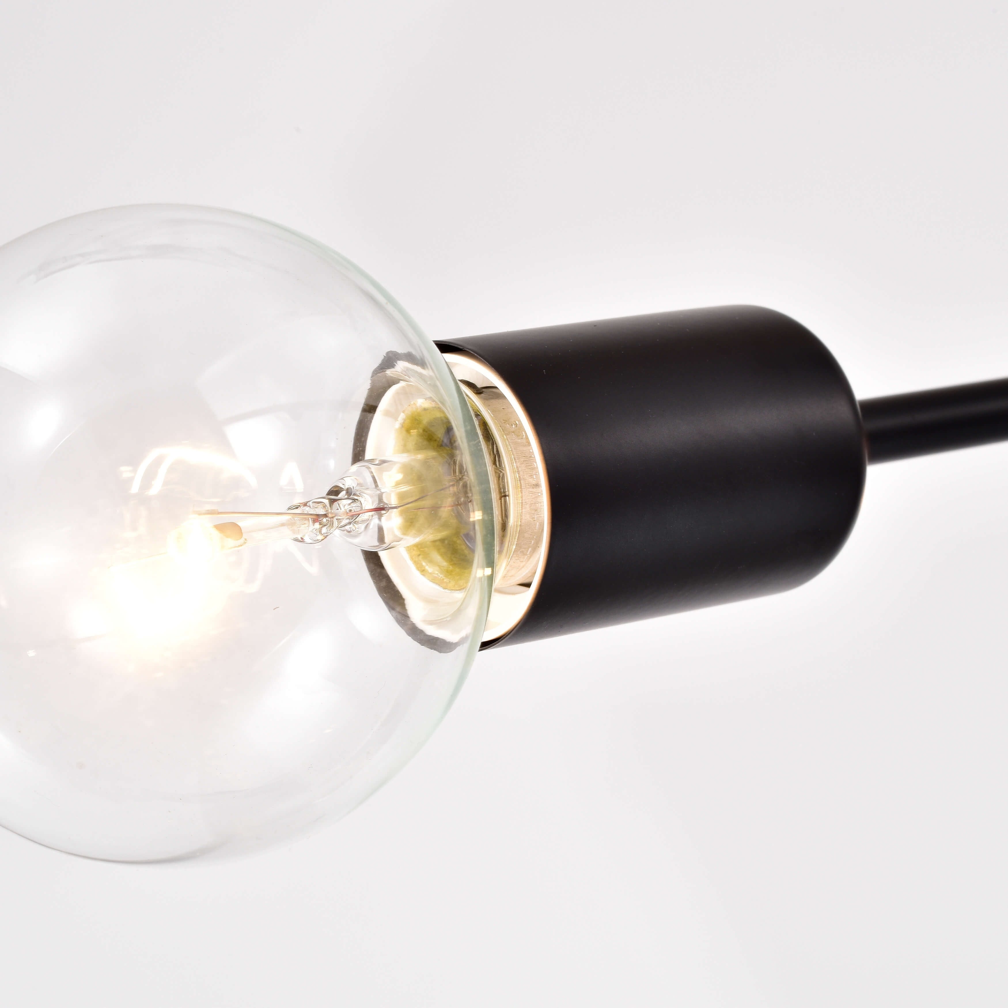 Plafonnier linéaire noir Sputnik Olalla à 8 lumières