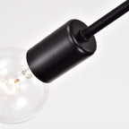 Plafonnier linéaire noir Sputnik Olalla à 8 lumières