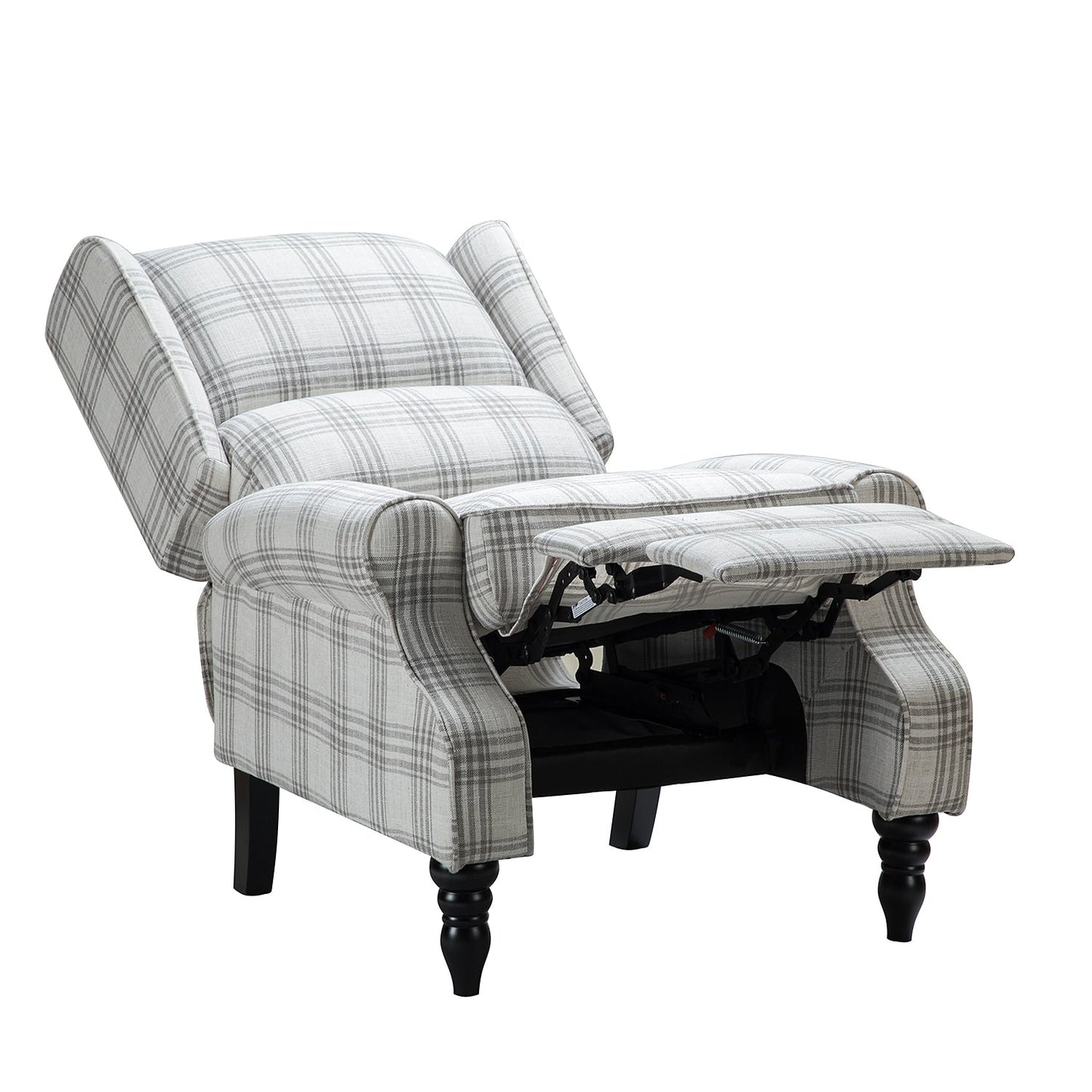 Fauteuil inclinable manuel classique rembourré Olympus avec pieds en bois massif par HULALA HOME