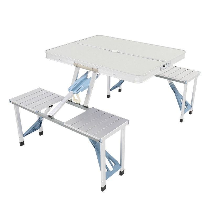 Table et chaise de camping pliantes monobloc en alliage d'aluminium