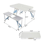 Table et chaise de camping pliantes monobloc en alliage d'aluminium