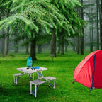 Table et chaise de camping pliantes monobloc en alliage d'aluminium