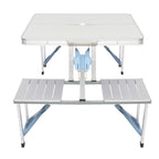 Table et chaise de camping pliantes monobloc en alliage d'aluminium
