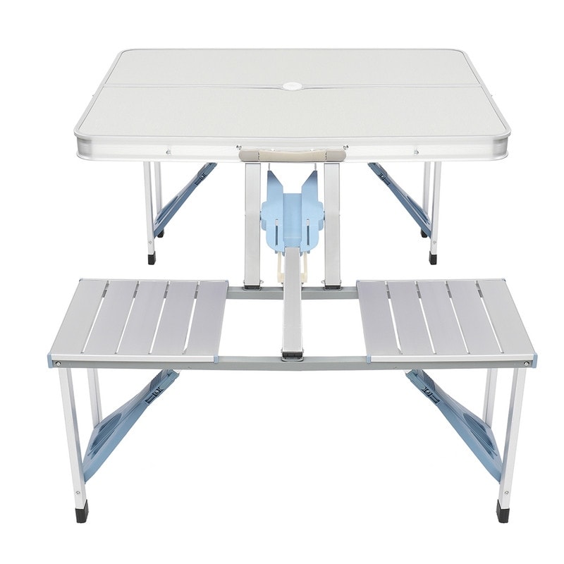 Table et chaise de camping pliantes monobloc en alliage d'aluminium