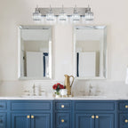 Luminaires de salle de bain Ora Modern en cristal à intensité variable sur miroir Glam Vanity Lights