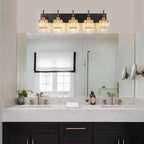 Luminaires de salle de bain Ora Modern en cristal à intensité variable sur miroir Glam Vanity Lights