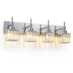 Luminaires de salle de bain Ora Modern en cristal à intensité variable sur miroir Glam Vanity Lights