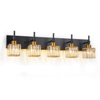 Luminaires de salle de bain Ora Modern en cristal à intensité variable sur miroir Glam Vanity Lights