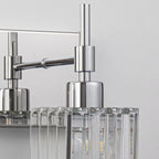 Luminaires de salle de bain Ora Modern en cristal à intensité variable sur miroir Glam Vanity Lights
