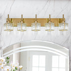 Luminaires de salle de bain Ora Modern en cristal à intensité variable sur miroir Glam Vanity Lights