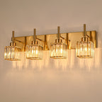 Luminaires de salle de bain Ora Modern en cristal à intensité variable sur miroir Glam Vanity Lights