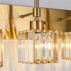 Luminaires de salle de bain Ora Modern en cristal à intensité variable sur miroir Glam Vanity Lights