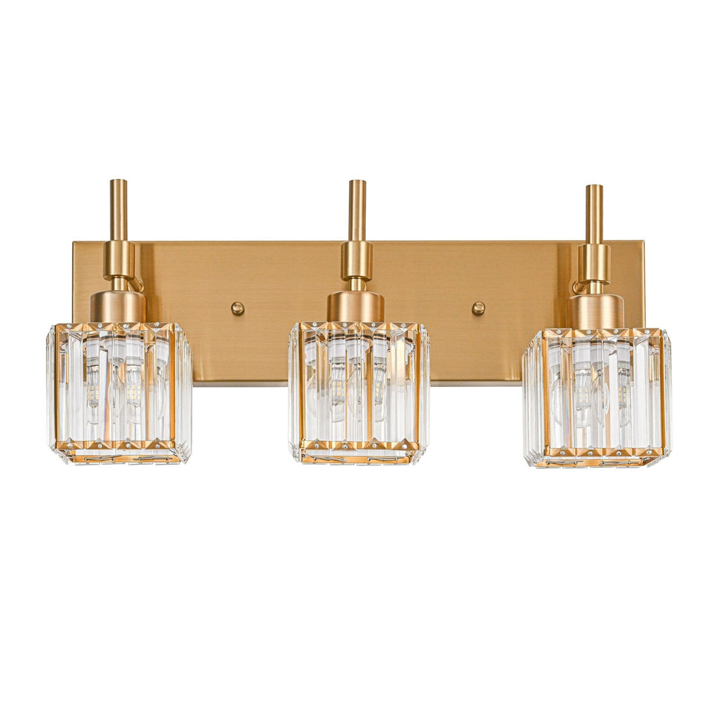 Luminaires de salle de bain Ora Modern en cristal à intensité variable sur miroir Glam Vanity Lights
